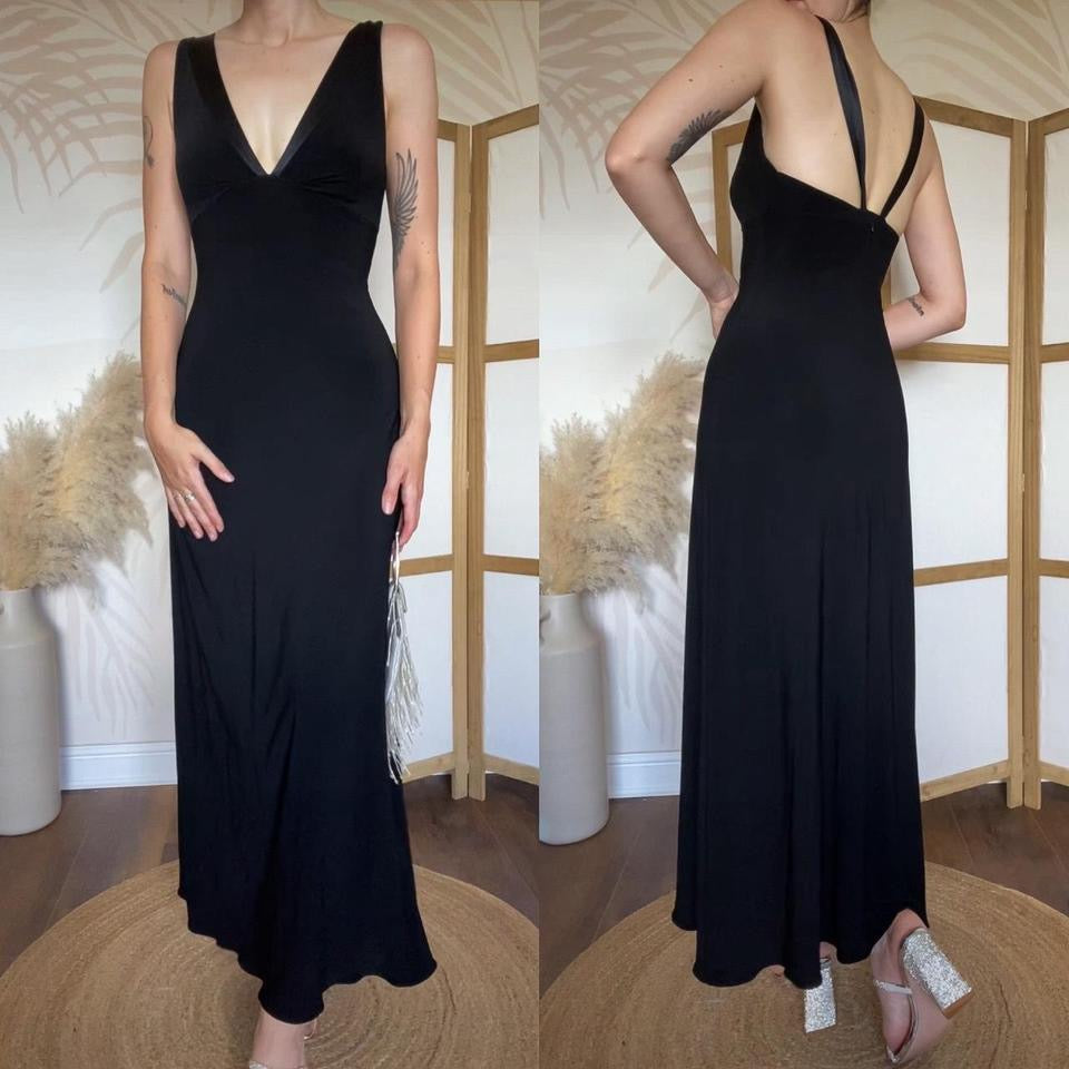 Laundry 90s black stretch evening dress uk 8