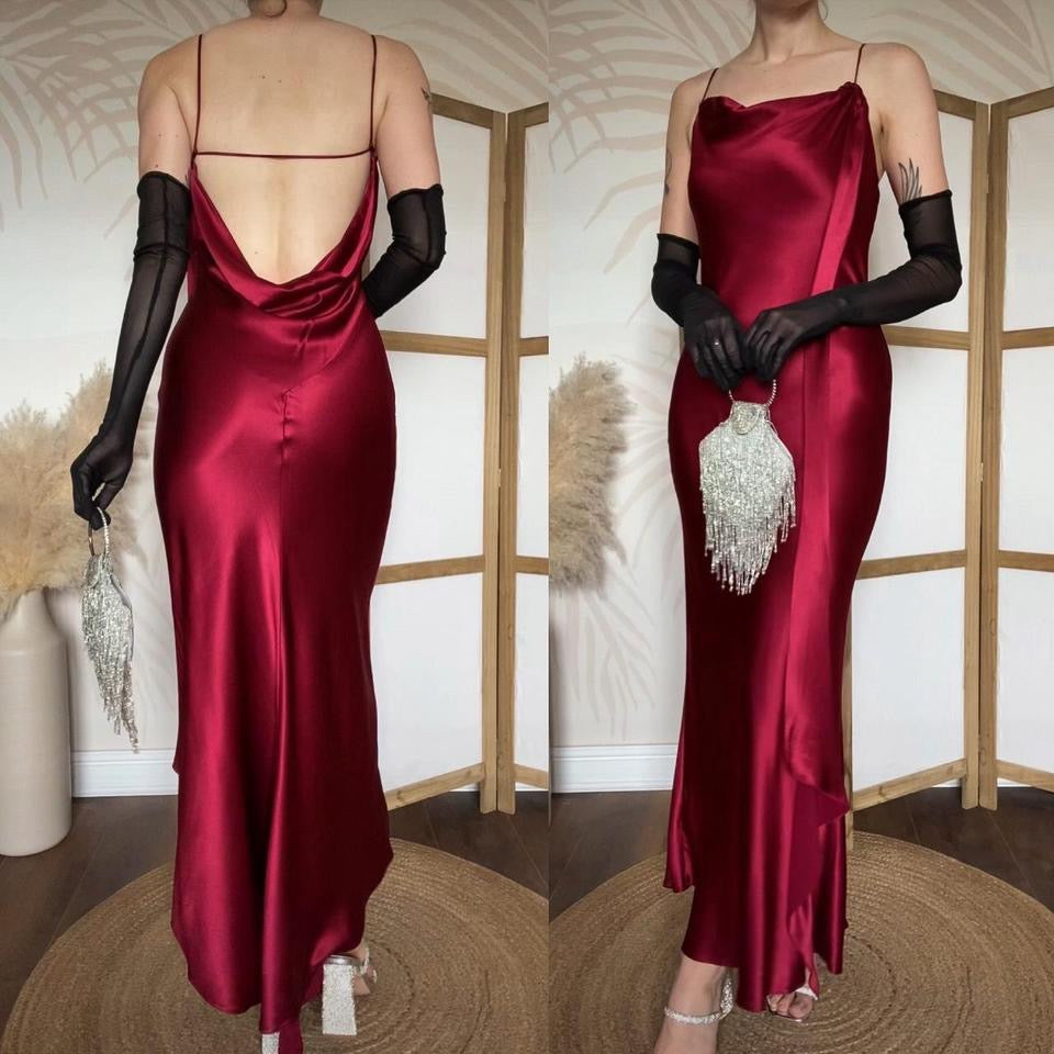 Principles red satin slip dress uk 10