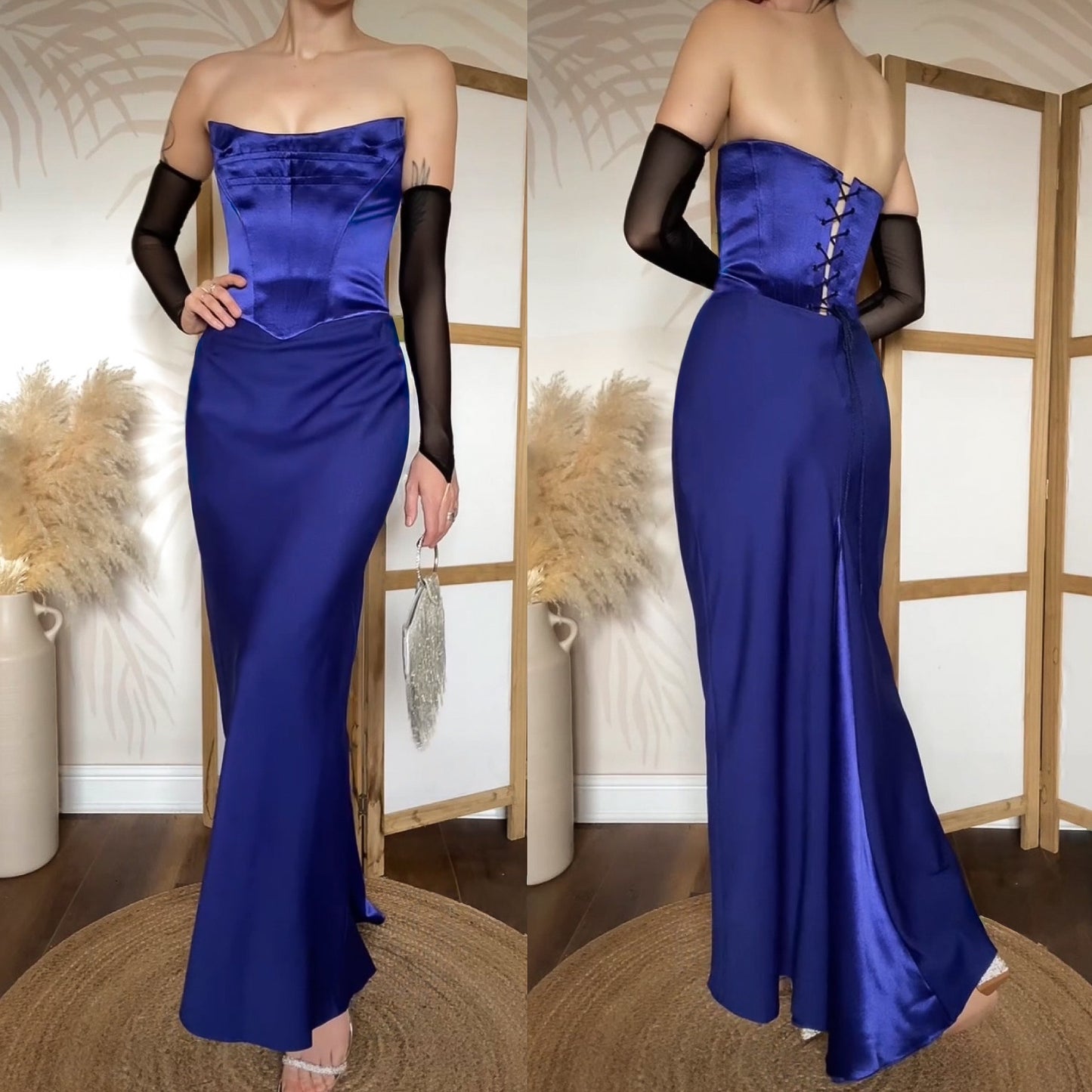 Dawn Stretton corset evening dress UK 12
