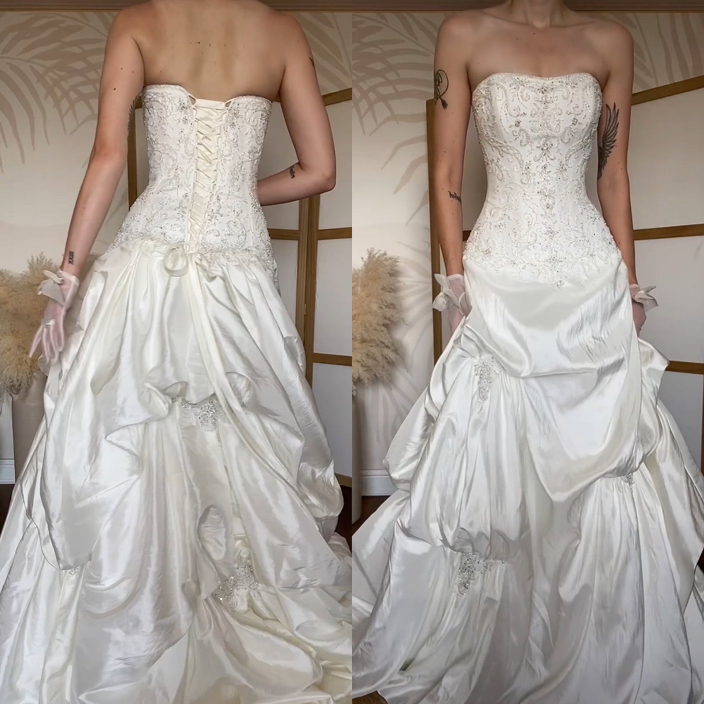 Maggie Sottero Couture strapless wedding gown uk 12