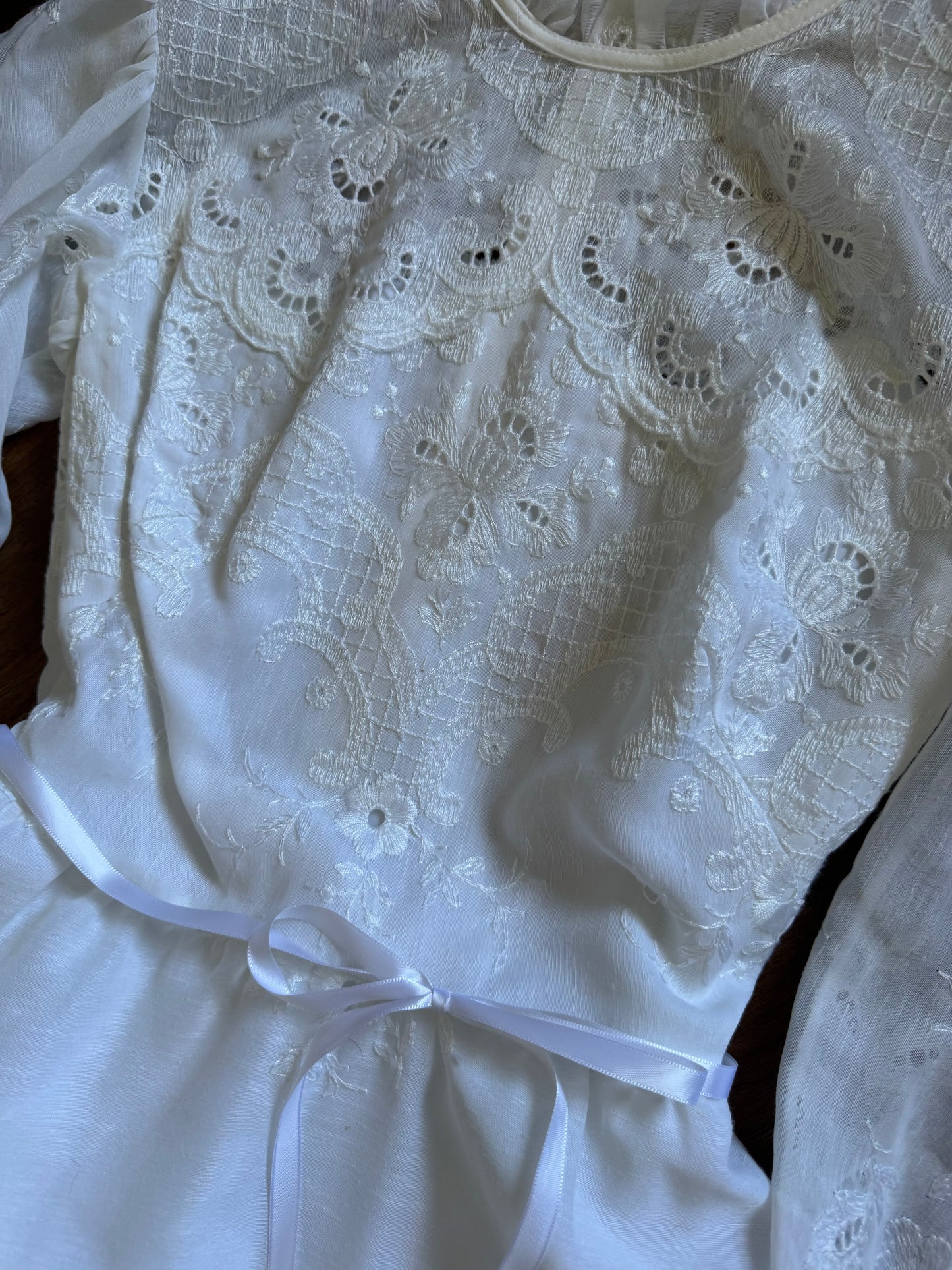 Pronuptia 70s long sleeve wedding dress uk 10