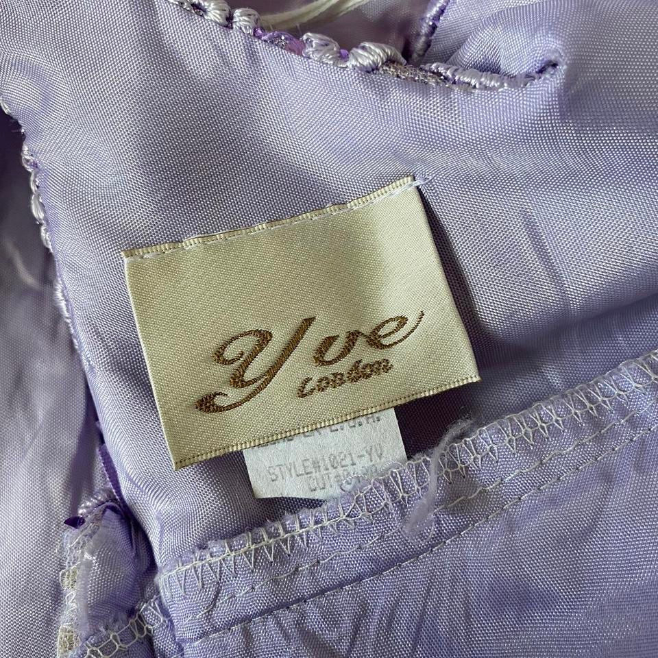 YVE London lilac a-line evening gown & shawl UK 10-12