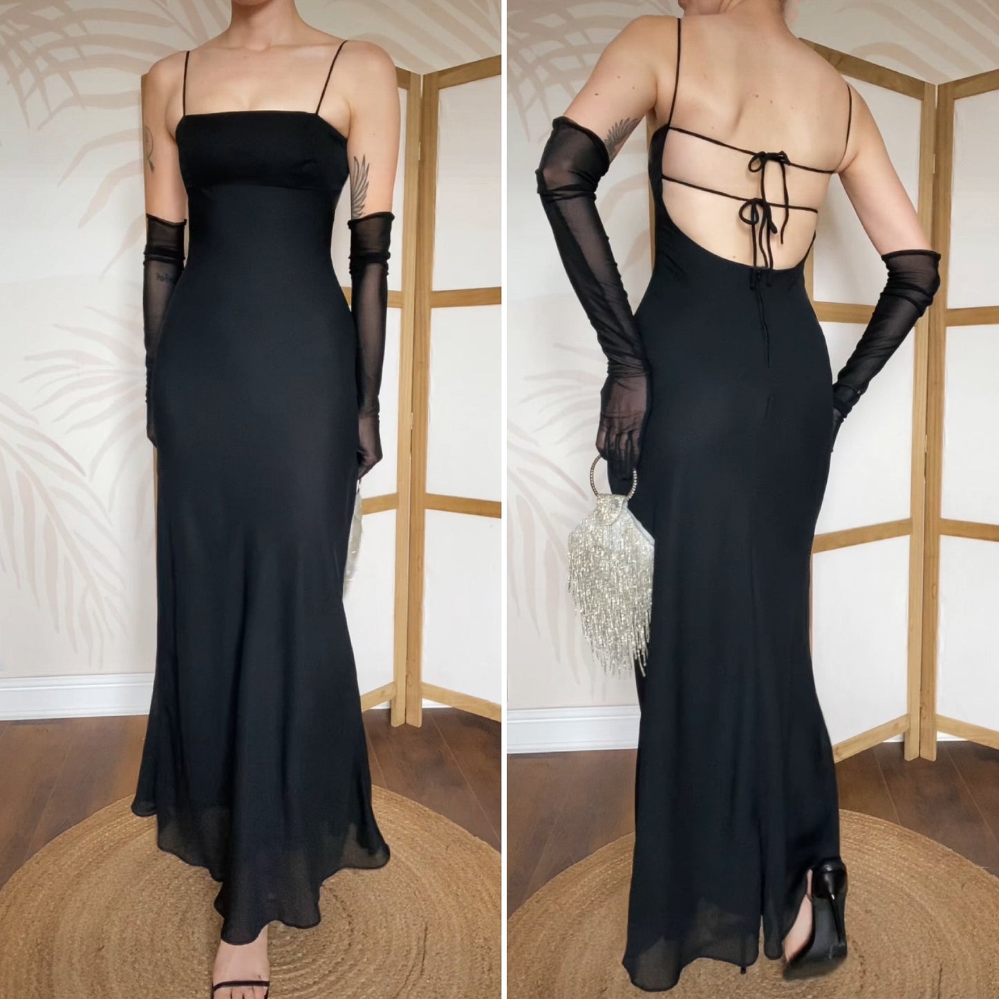 Morgan & Co black evening dress uk 8