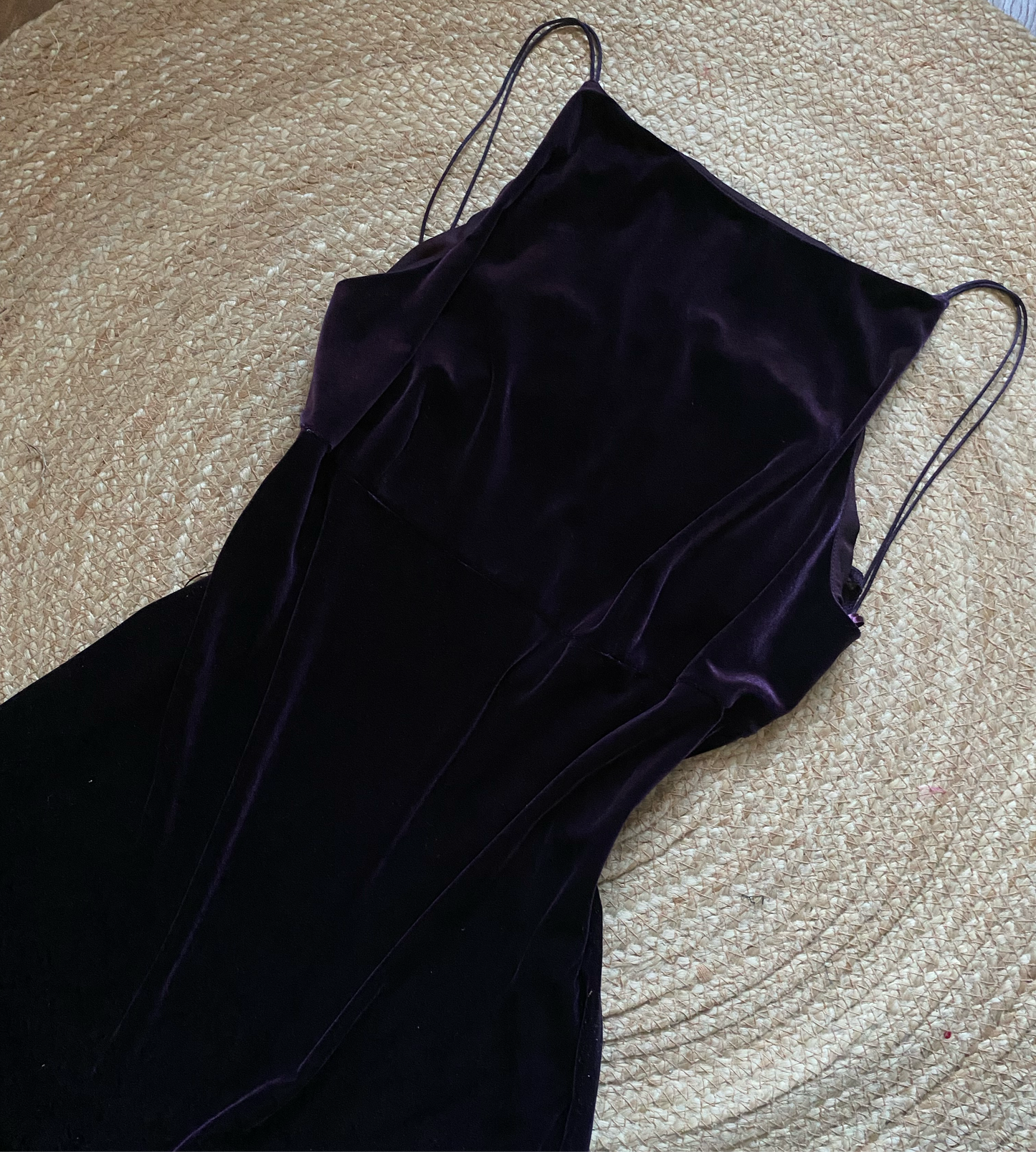 Principles purple velvet stretch evening dress UK 16