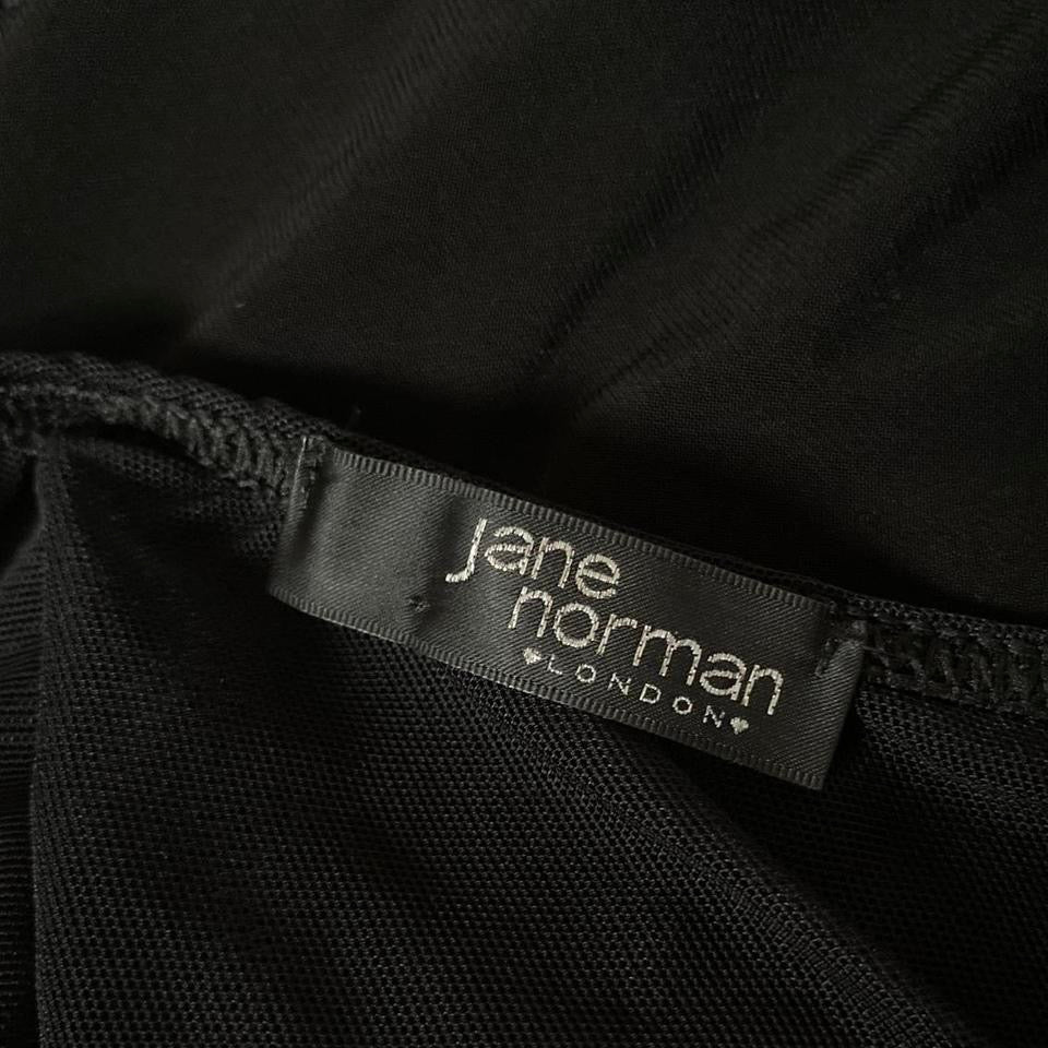 Black stretch long sleeve evening dress UK 10