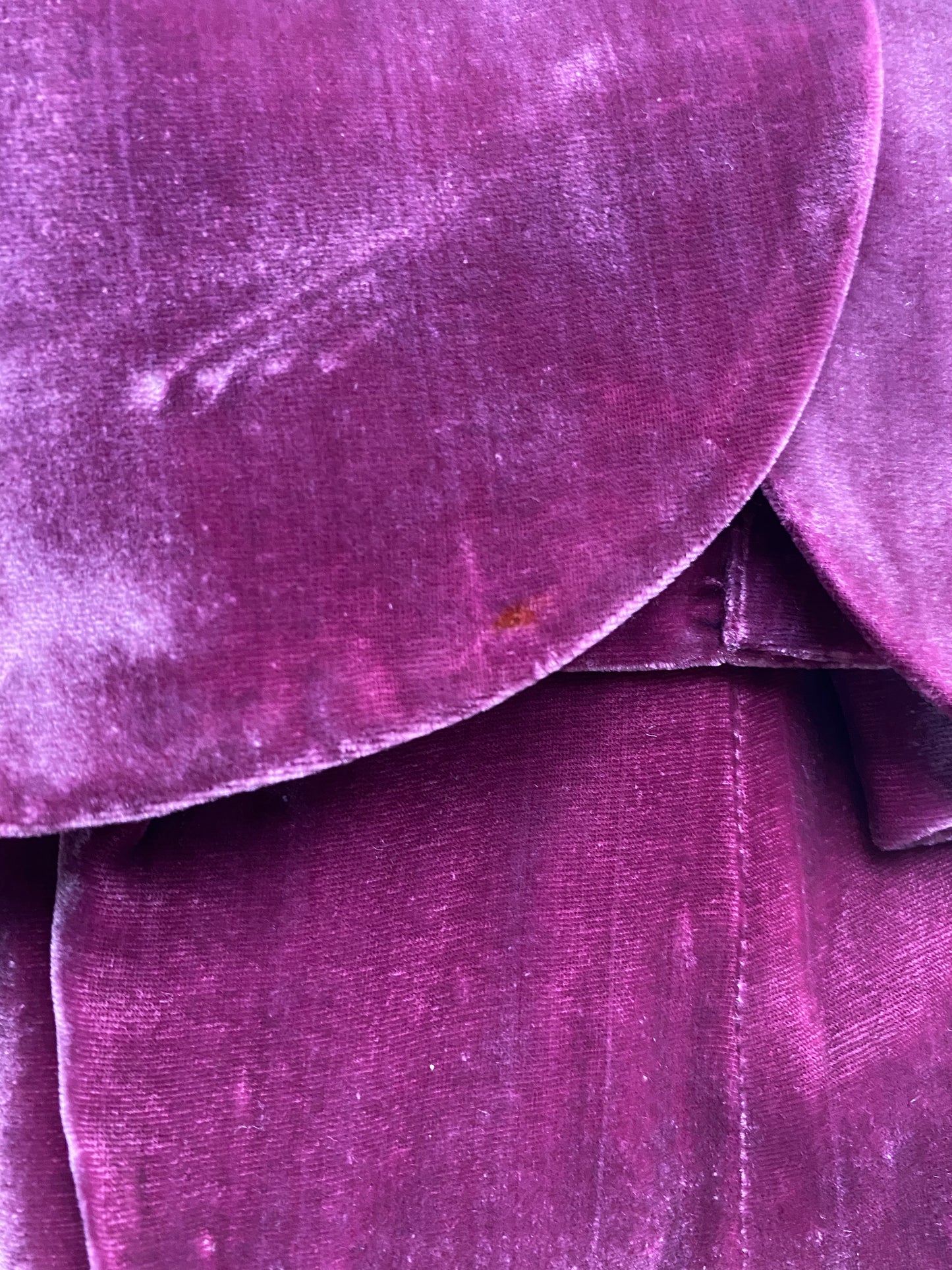 Purple silk blend velvet blazer jacket UK 10/12