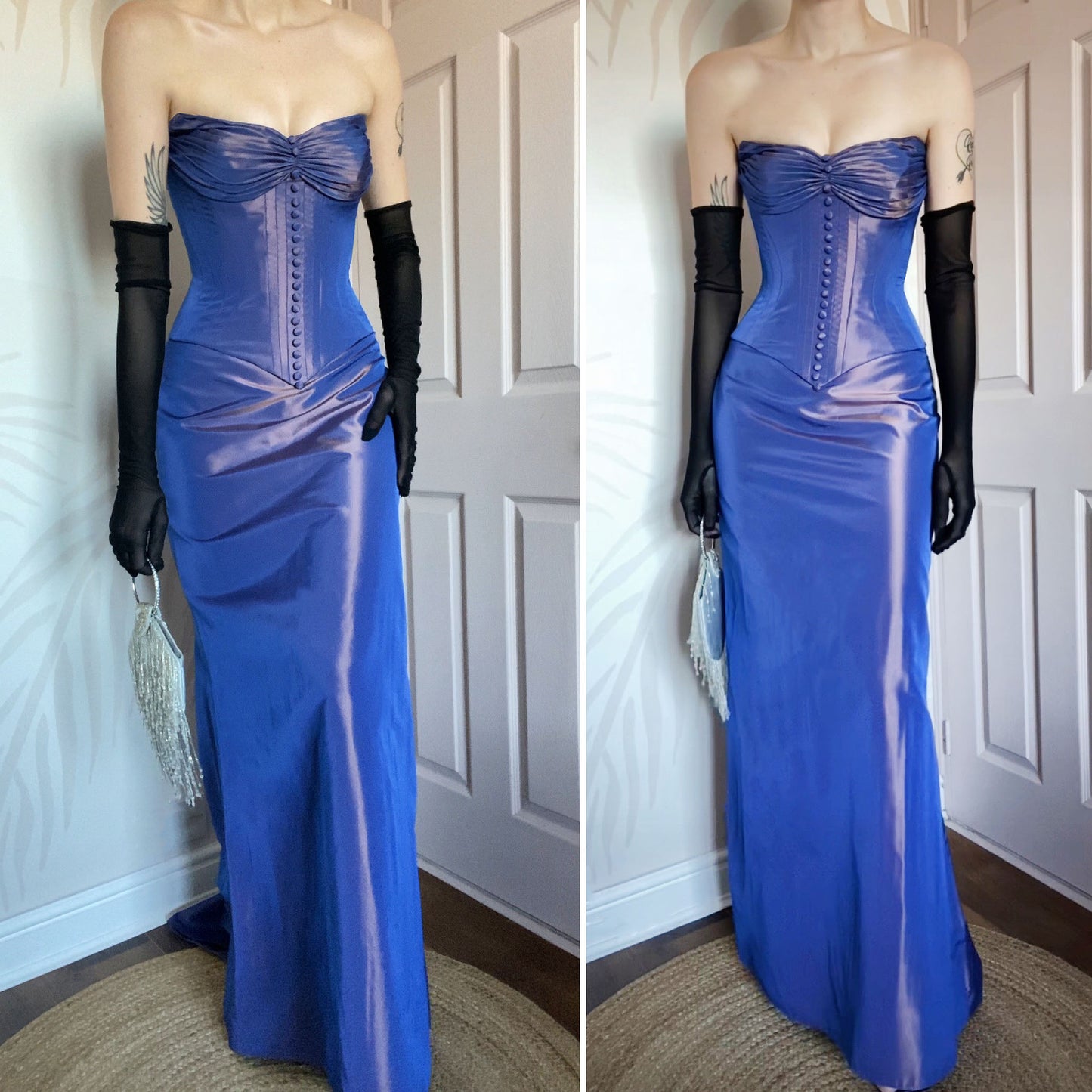 90s John Charles 2 piece corset & skirt set UK 10-12