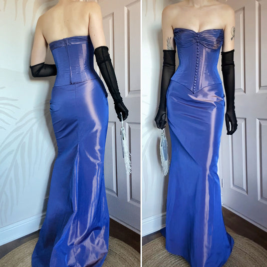 90s John Charles 2 piece corset & skirt set UK 10-12