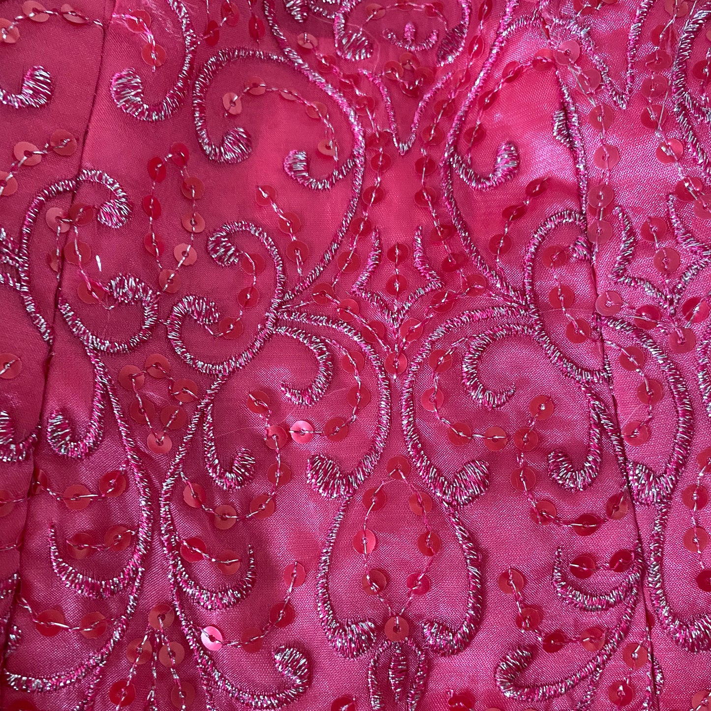 Pink Dave & Johnny organza 2 piece top & skirt set UK 8