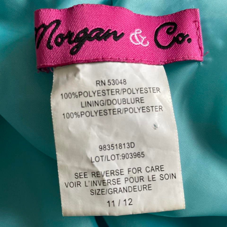 Sapphire satin evening dress UK 12