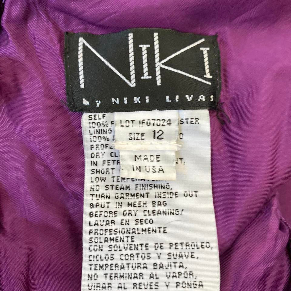 Purple satin evening dress UK 12