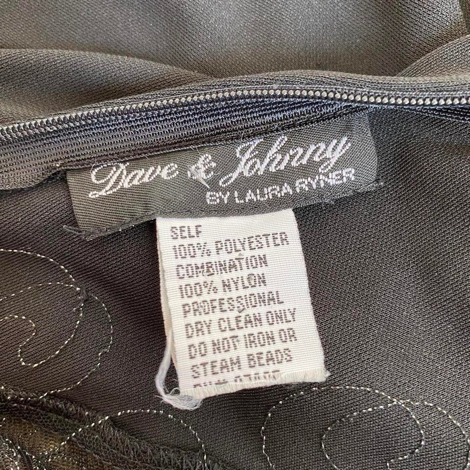 Black stretch evening dress UK 10