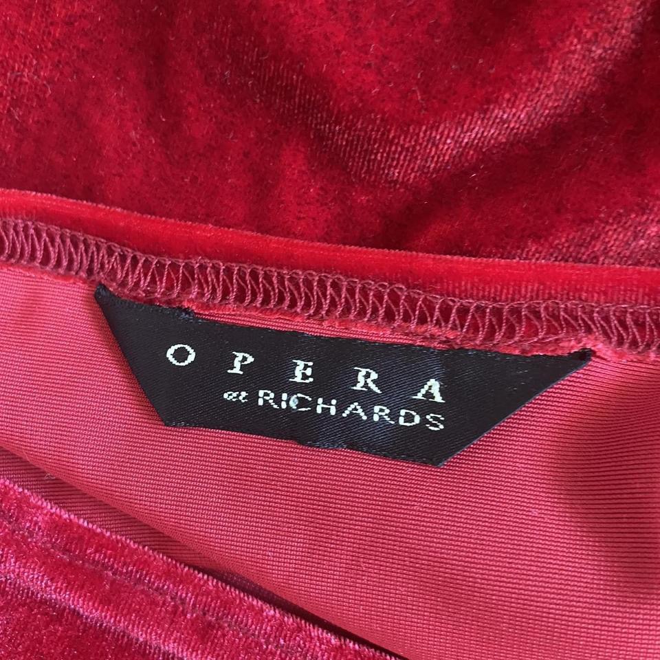 Red & black ombré velvet evening dress UK 12