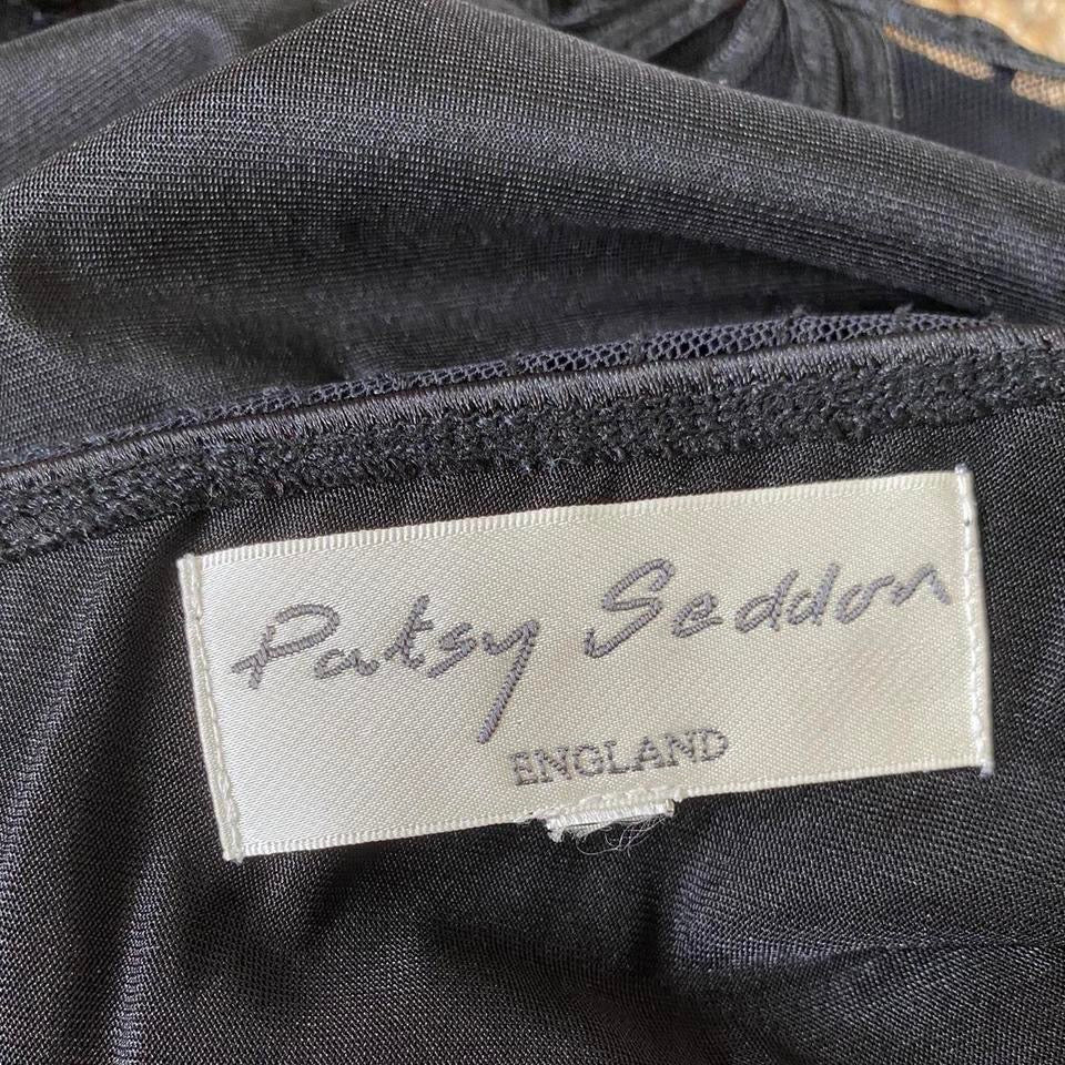 Black long sleeve high neck mini dress UK 12