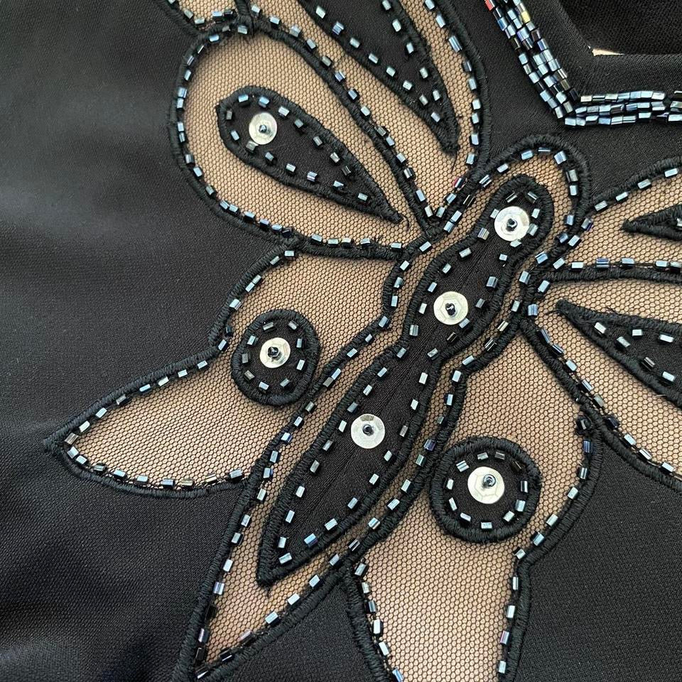 Black low back evening dress UK 10