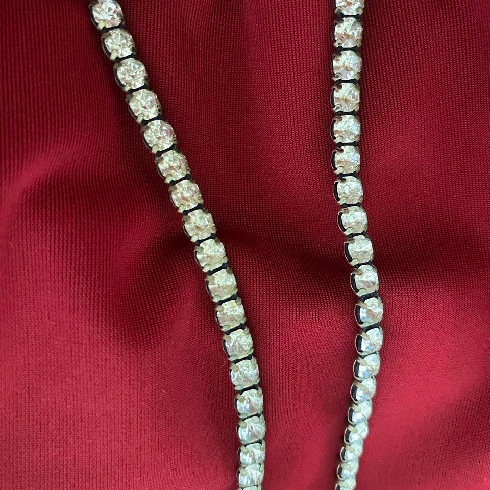 Red velvet open back evening dress UK 12