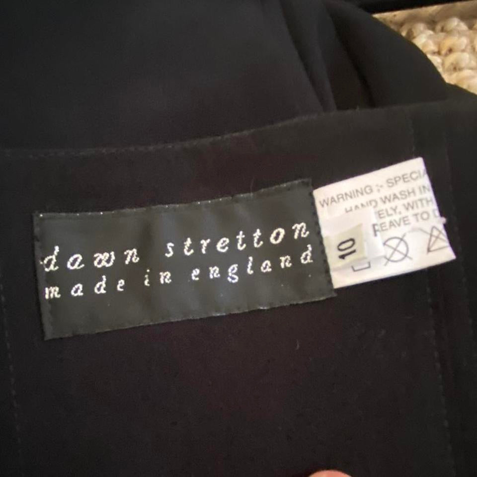 Black strapless evening dress UK 10