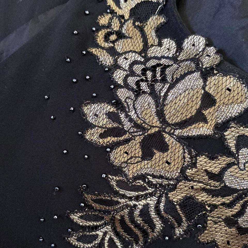 Black open back evening dress UK 10