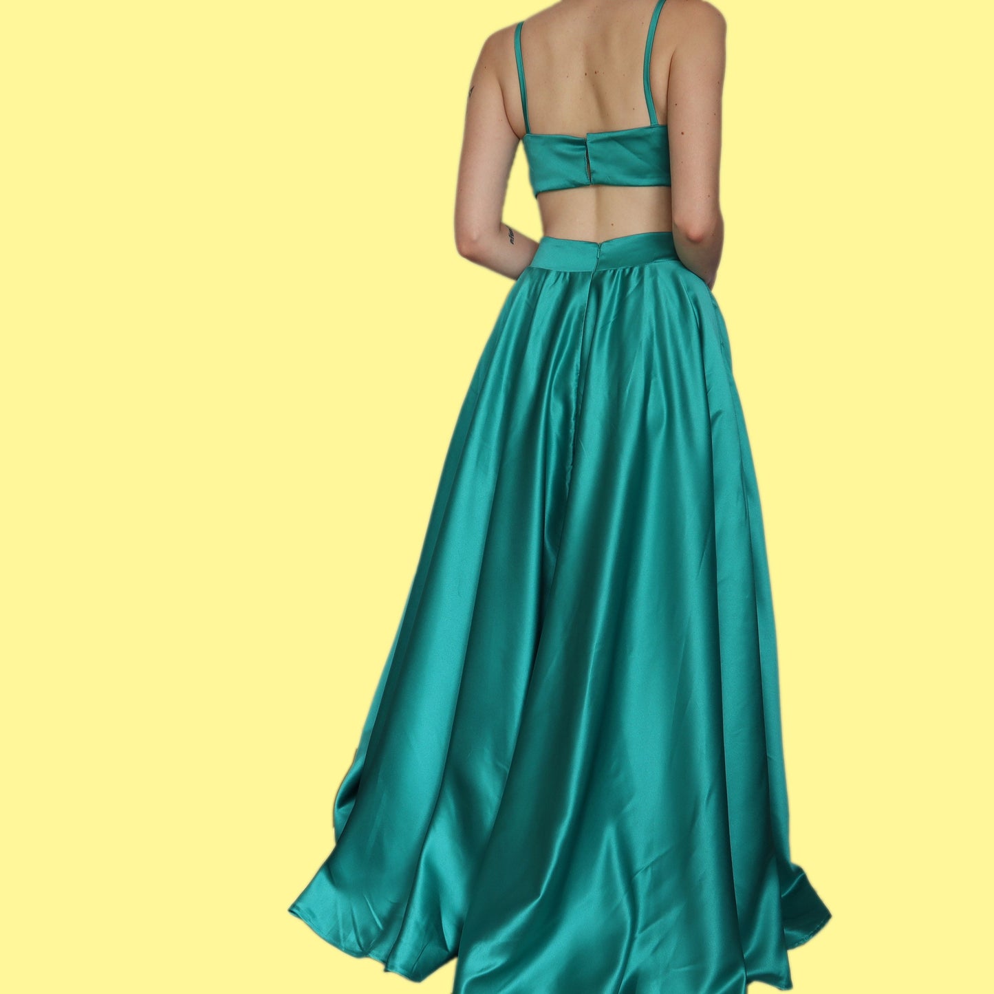 Absolutely stunning turquoise 2 piece top/skirt set UK S