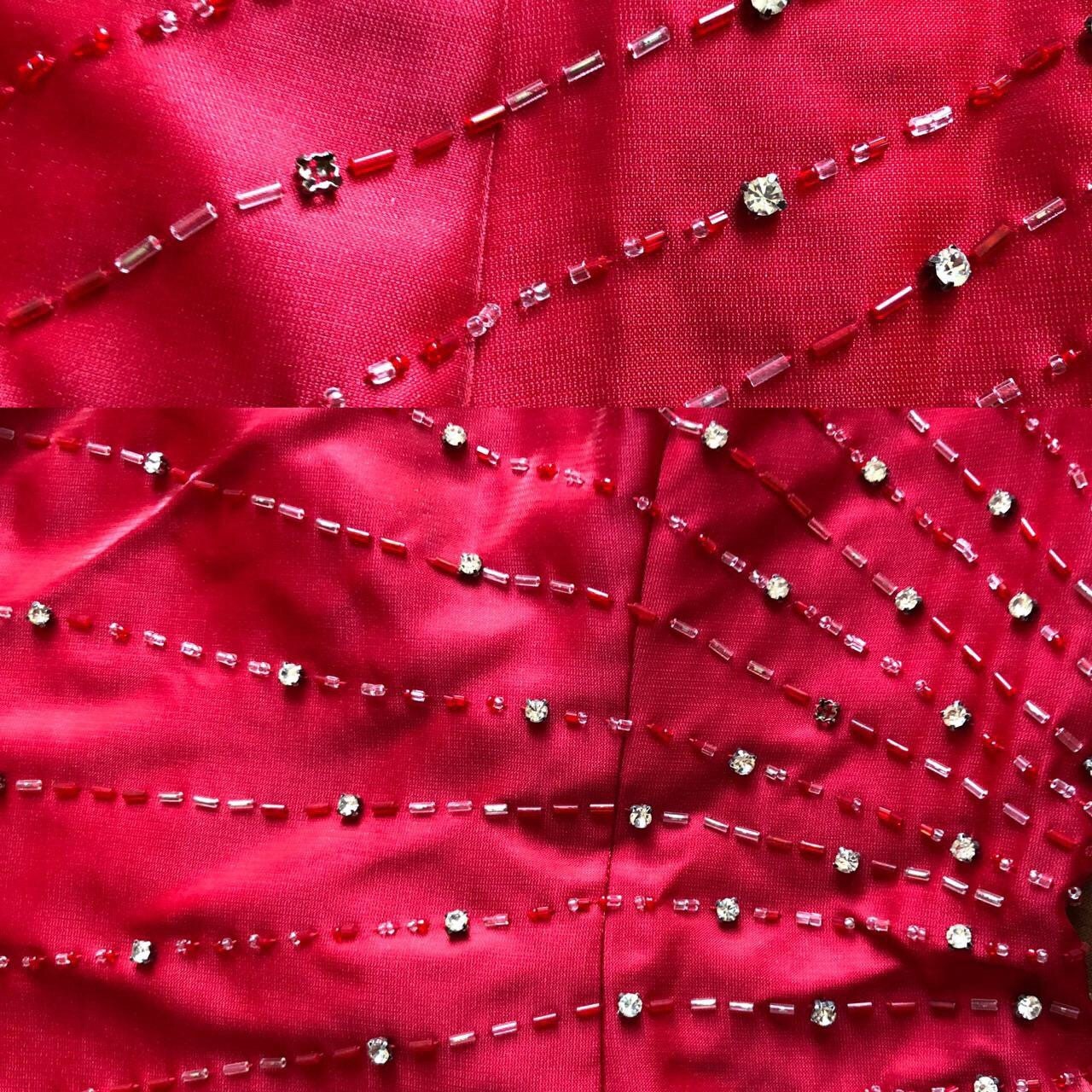 Beautiful silky red halter neck evening prom dress UK 10