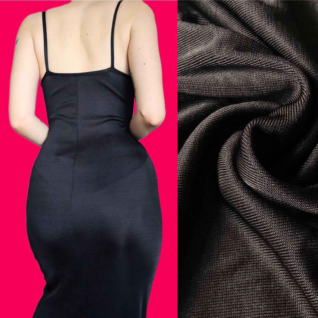 Super chic black slip dress UK 10