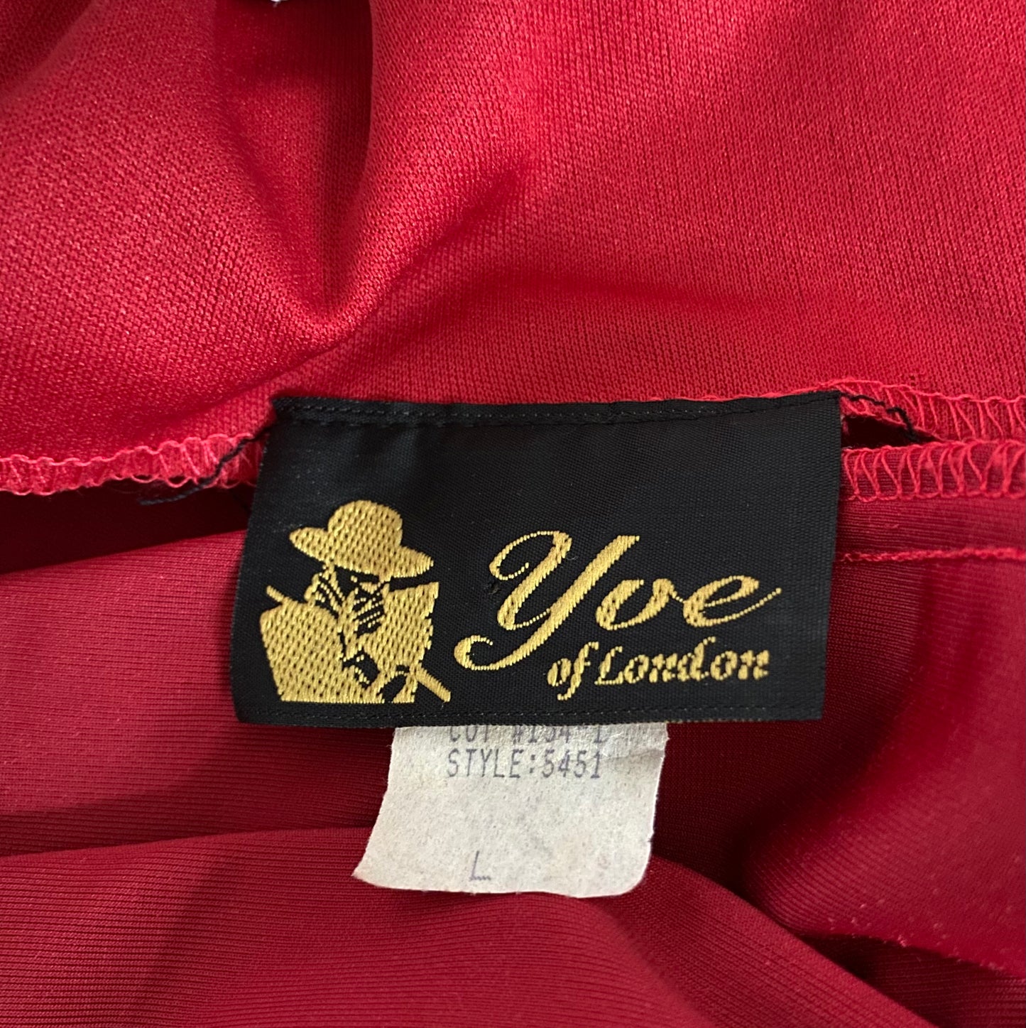 YVE red velvet diamanté dress UK 14-16