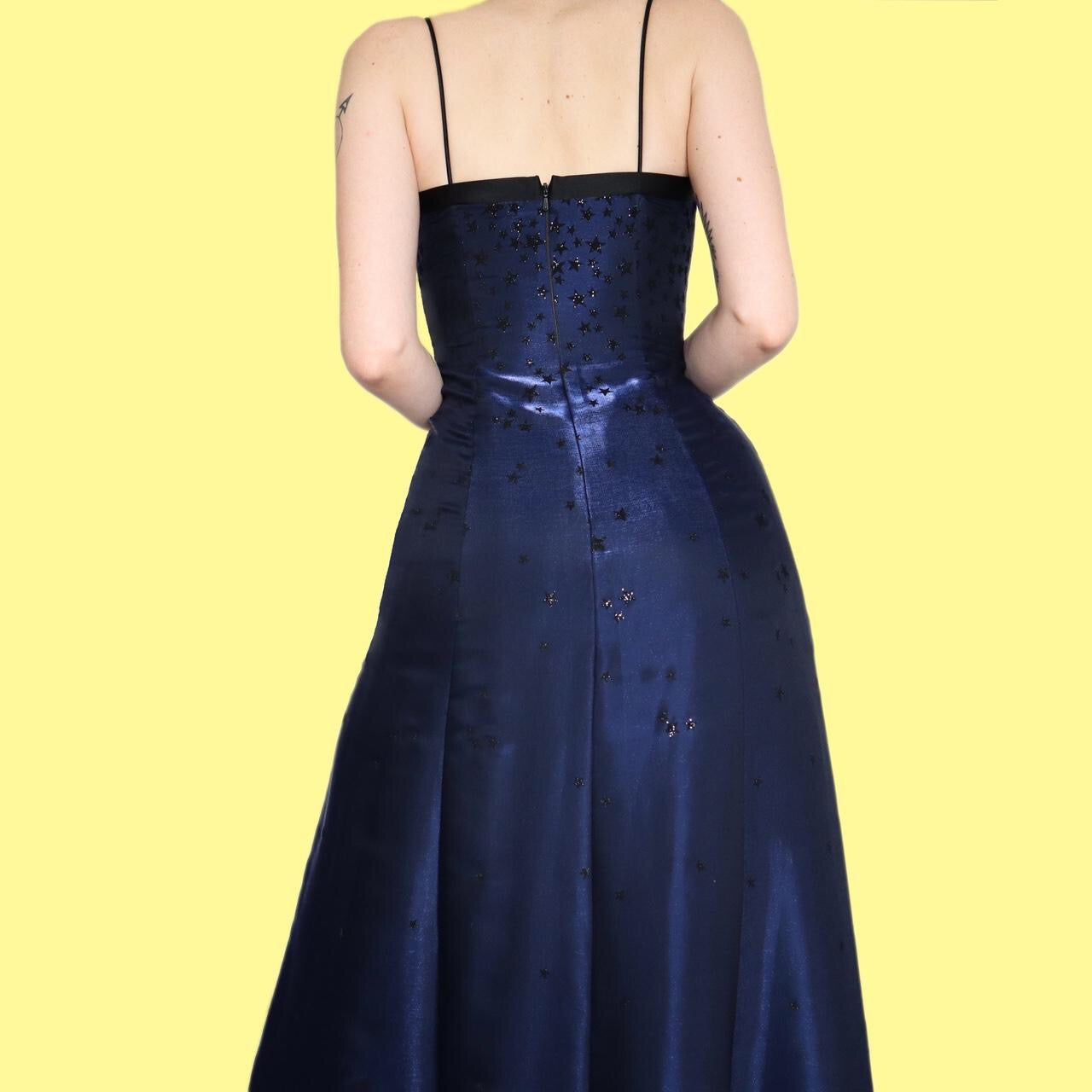Beautiful navy glittery star evening dress UK 8