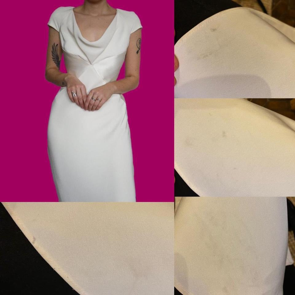 Stunning white Debut wedding dress with trail UK 8