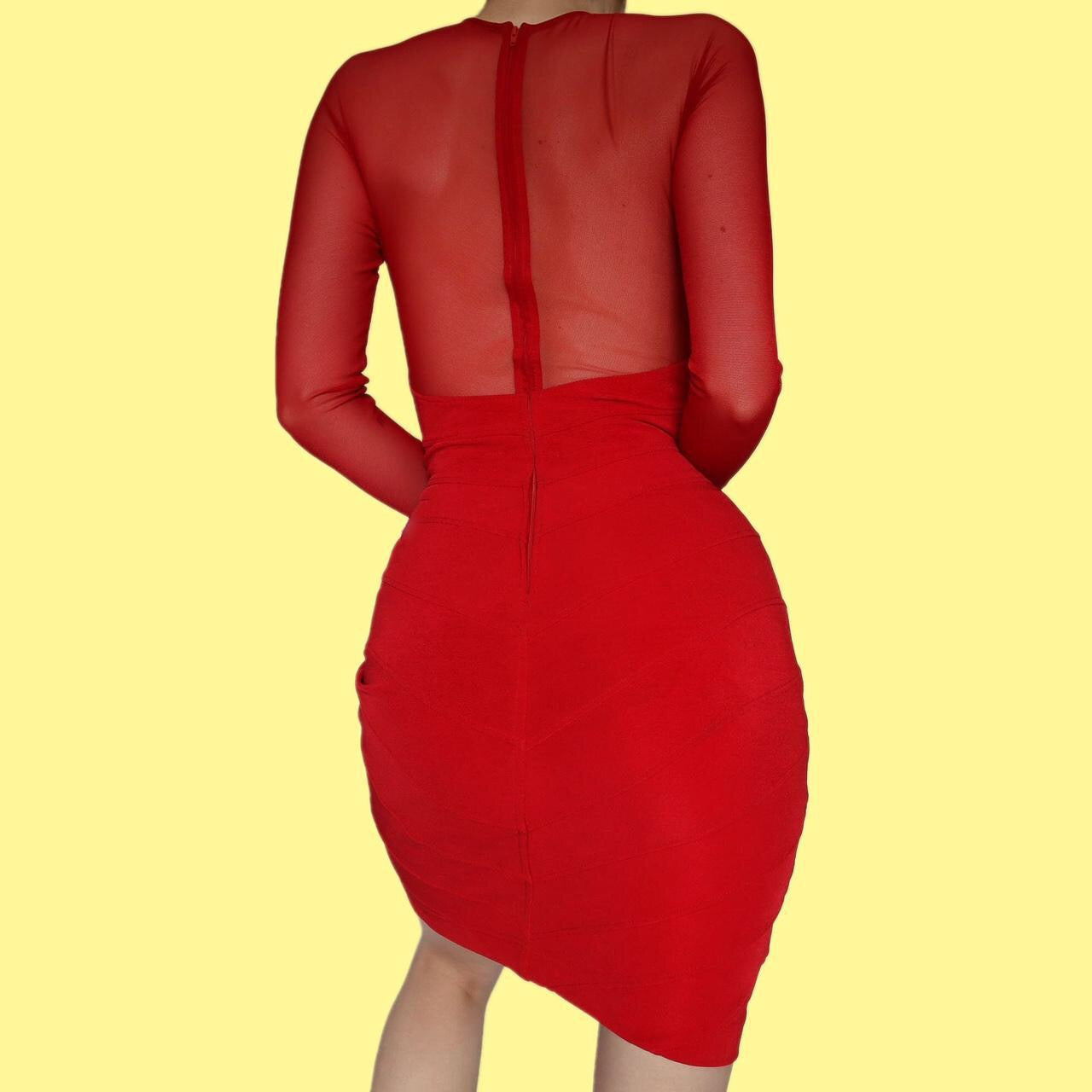 Beautiful red Tadashi stretch mini dress UK 12