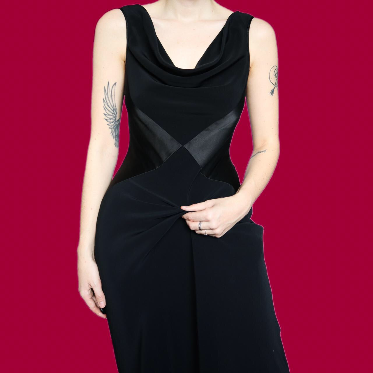 Beautiful black slip evening dress UK 10