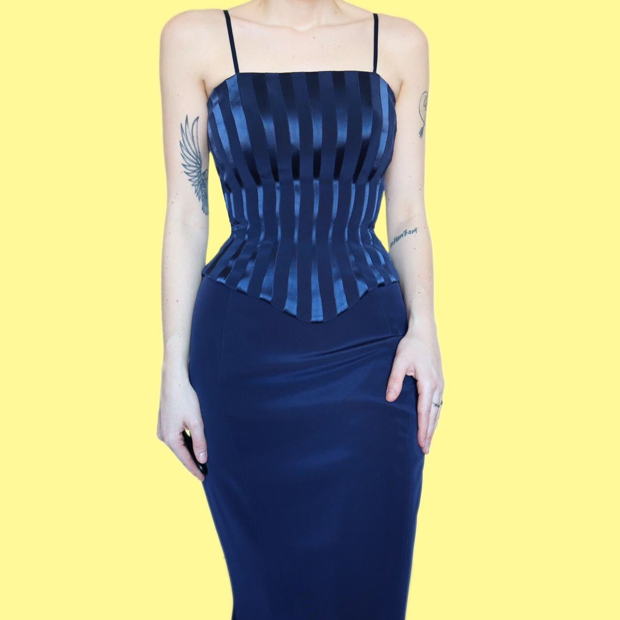 Beautiful John Charles blue 2 piece top & skirt set UK 12