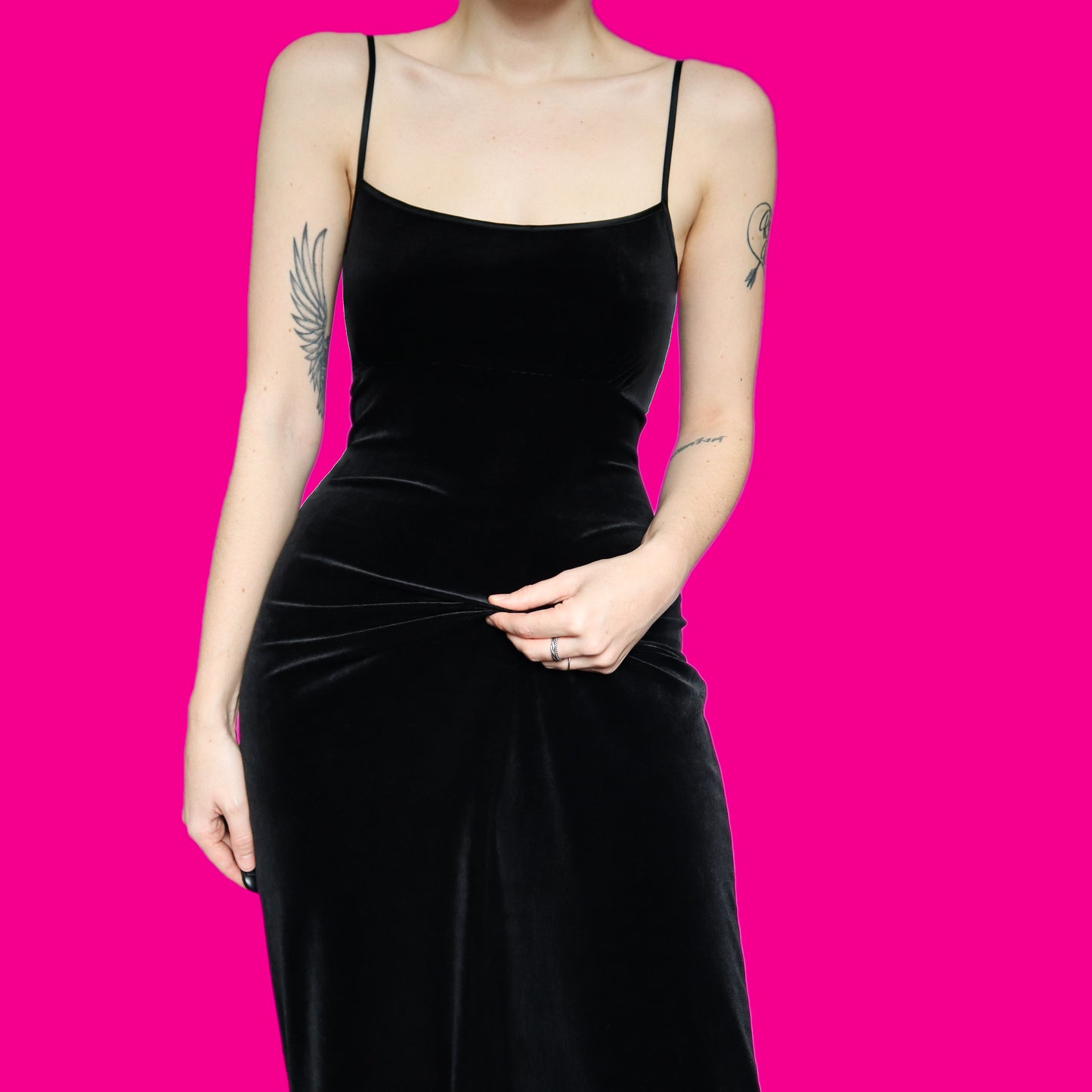 Beautiful black velvet stretch maxi dress UK 14