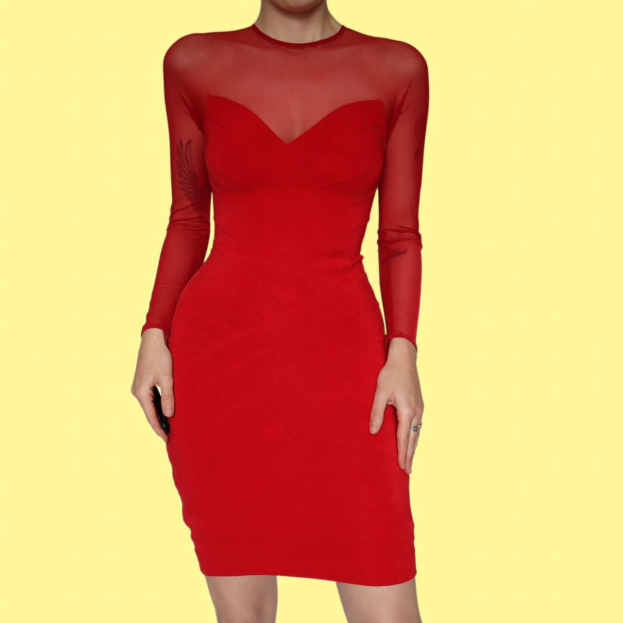 Beautiful red Tadashi stretch mini dress UK 12