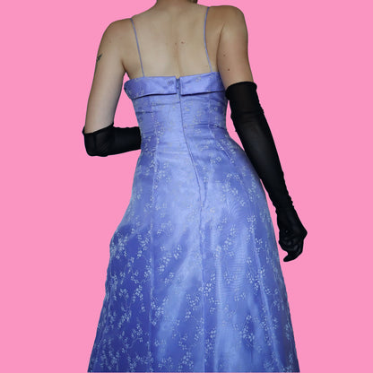 Lilac organza glittery floral dress UK 10