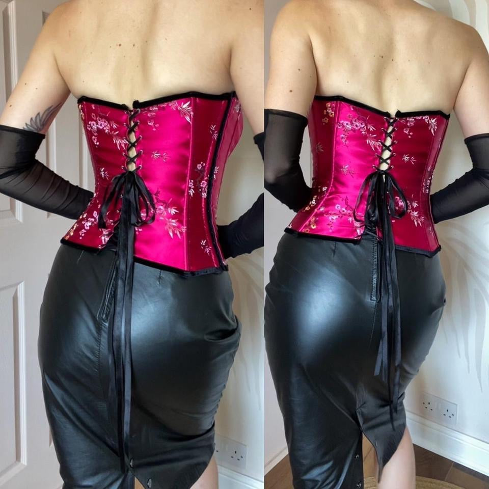 Shirley of Hollywood pink corset UK S