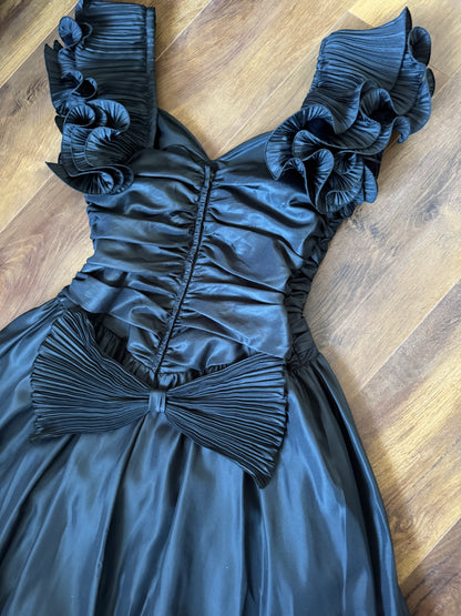 John Charles 80s black prom dress uk 12-14