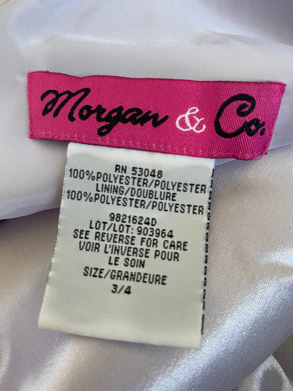 Morgan & Co silky lilac evening dress UK 8