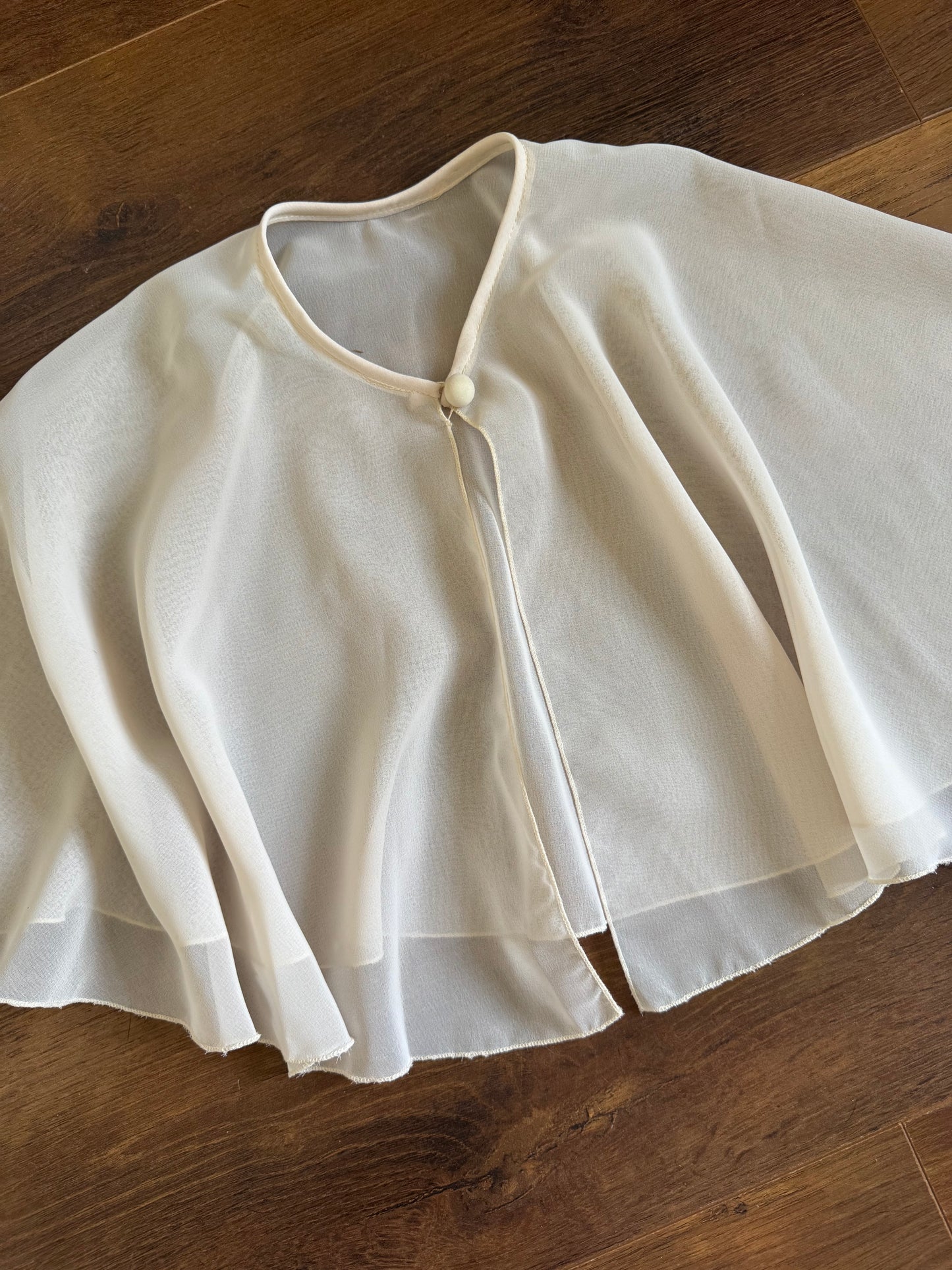Vintage 70s 2-piece dress & cape wedding set uk 6-8/XS