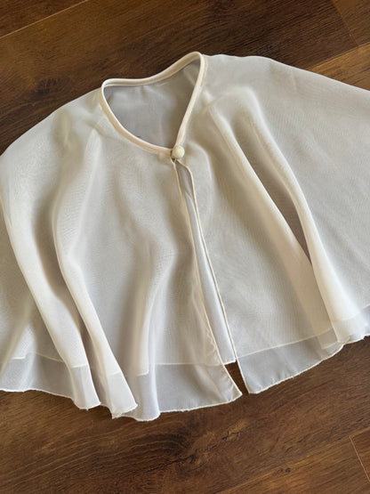 Vintage 70s 2-piece dress & cape wedding set uk 6-8/XS