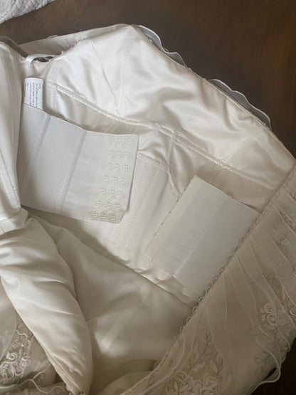 One shoulder lace wedding dress UK 12