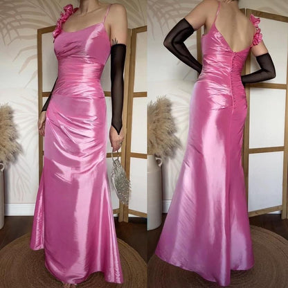 Pink Veromia taffeta draped prom dress uk 12-14