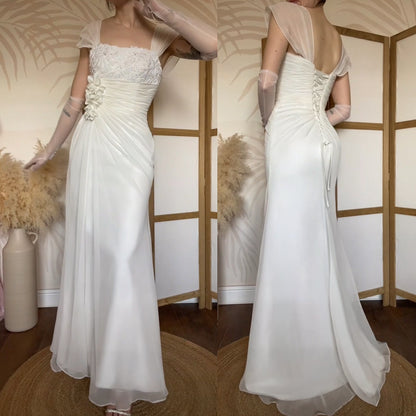 Amanda Wyatt ivory chiffon wedding dress uk 8-10