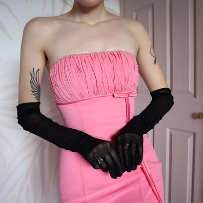 Bright coral Hilary Morgan evening gown UK 8