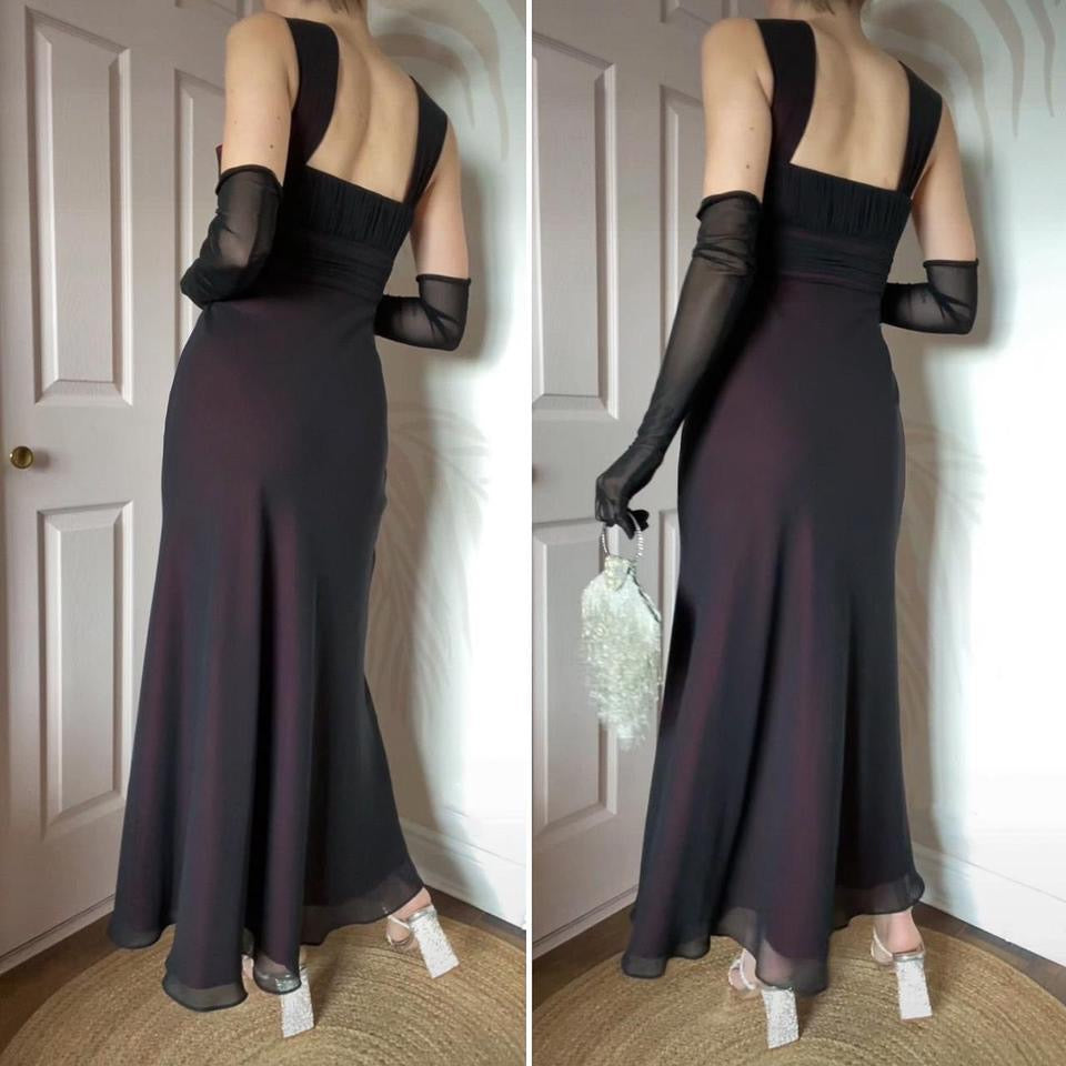 Roman Originals black & red evening dress UK 12