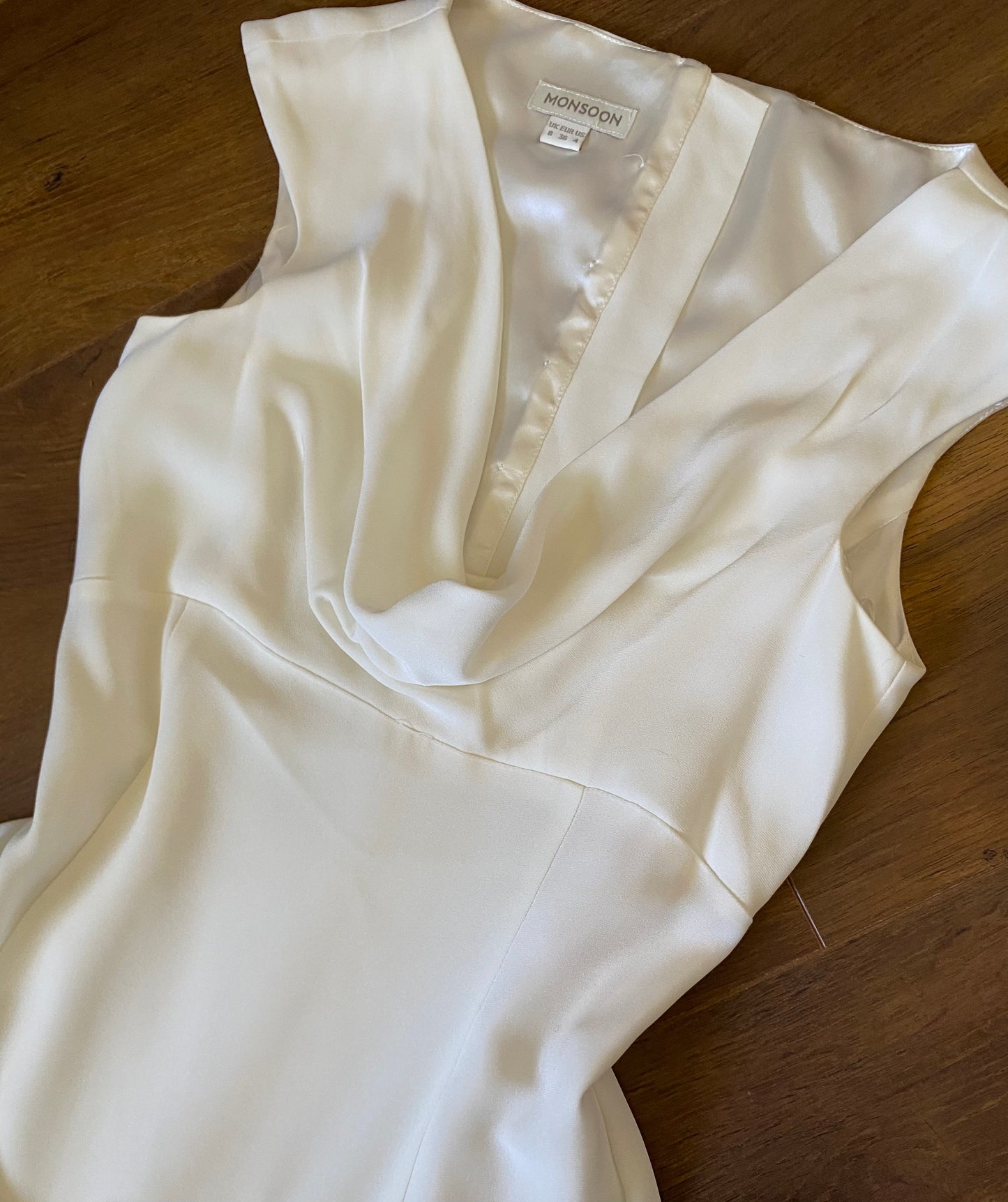 Monsoon cream ivory wedding dress uk 8