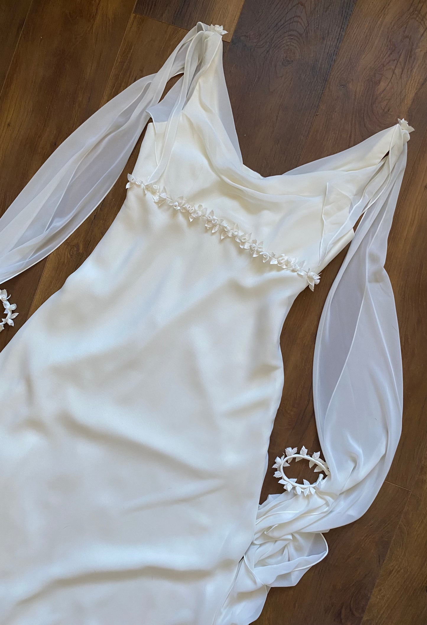 Victoria Jane white ethereal long sleeve wedding dress UK 14