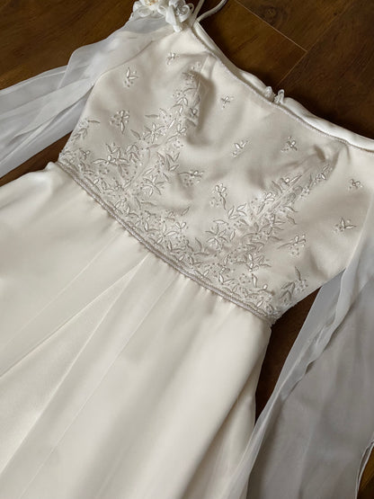 Ivory Benjamin Roberts ethereal wedding dress uk 12