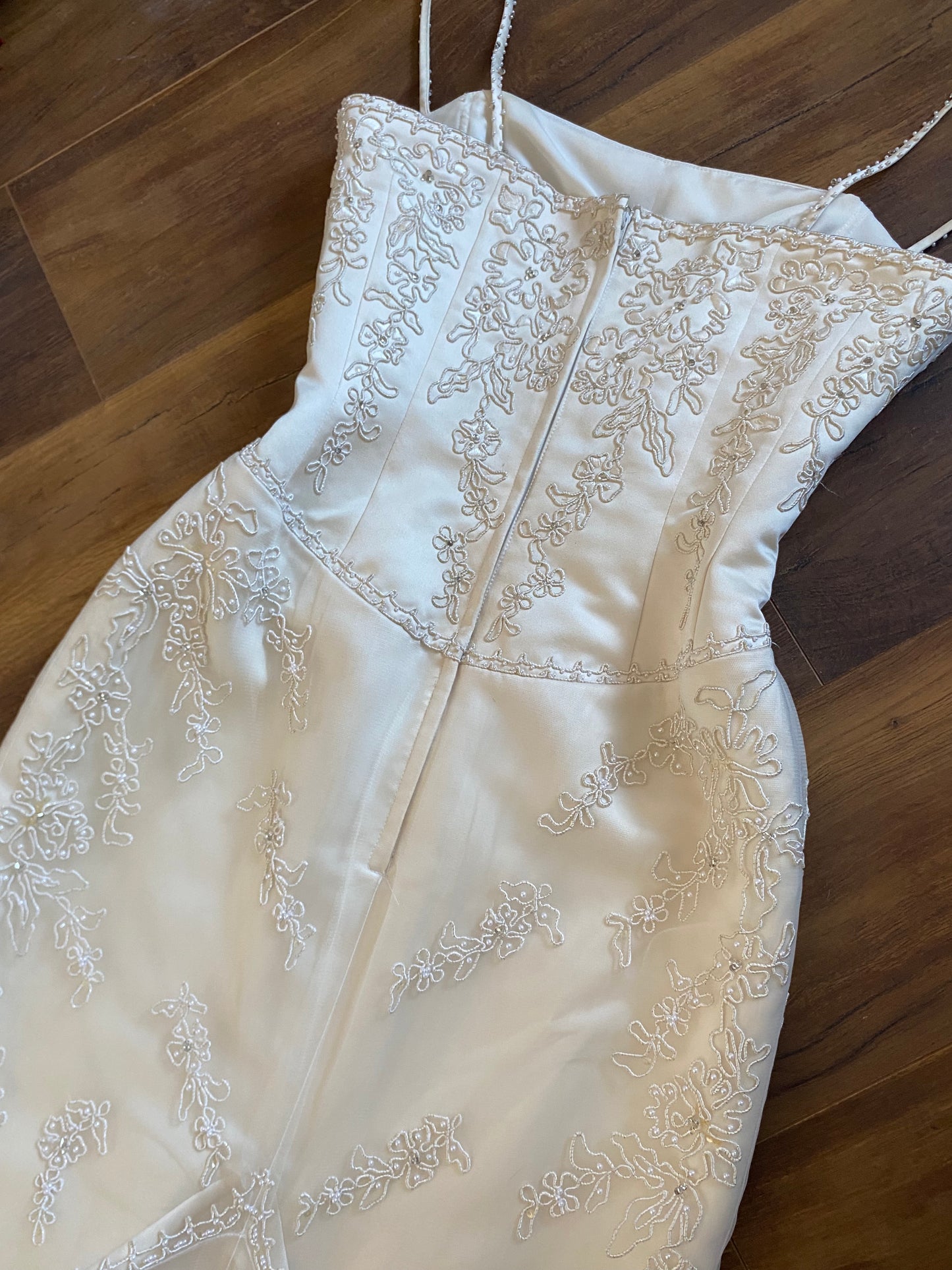 Ivory Benjamin Roberts lace wedding dress uk 12