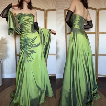 Green shimmery 3-piece prom set uk 10