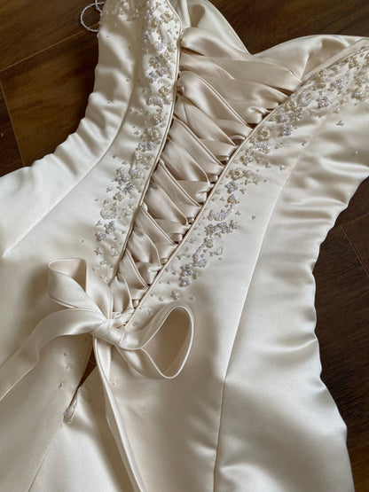 Maggie Sottero ivory a-line wedding dress uk 8